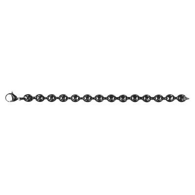 Vintage Steel Coffee Bean Chain Bracelet Nemo, Width 8 mm, Length 21 cm - Phebus