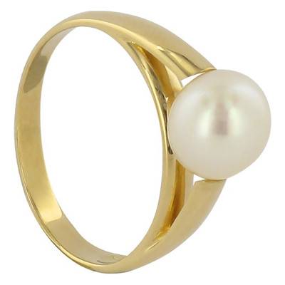 Bague Eperona Or Jaune 750 & Perle de Culture - Poema
