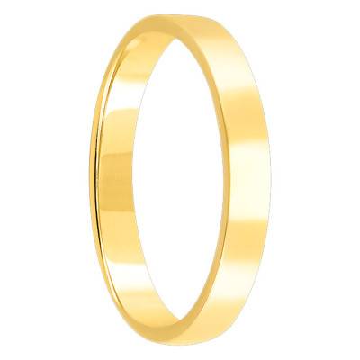 Alliance Ruban Standard en Or Jaune 750, Largeur 3 mm - Ponce