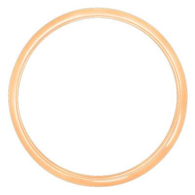 Alliance Demi-Jonc en Or Rose, Largeur 4,50 mm - Ponce