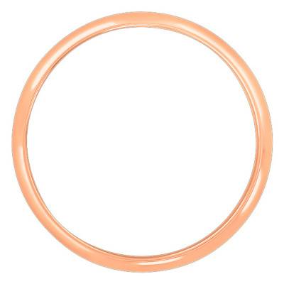 Alliance Demi-Jonc en Or Rose 750, Largeur 4 mm - Ponce