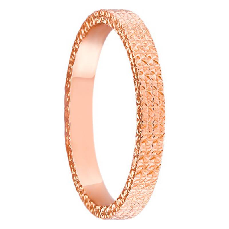750 Rose Gold Diamond Standard Alicante Wedding Ring, Width 2.50 mm - Ponce