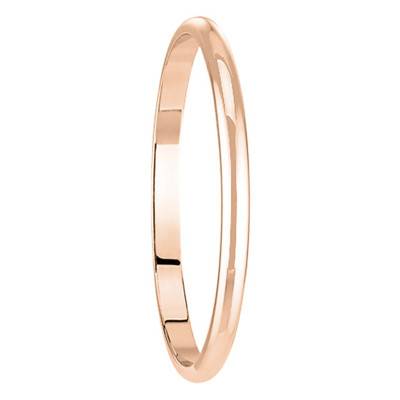 Alliance Demi-Jonc en Or Rose, Largeur 1,50 mm - Ponce
