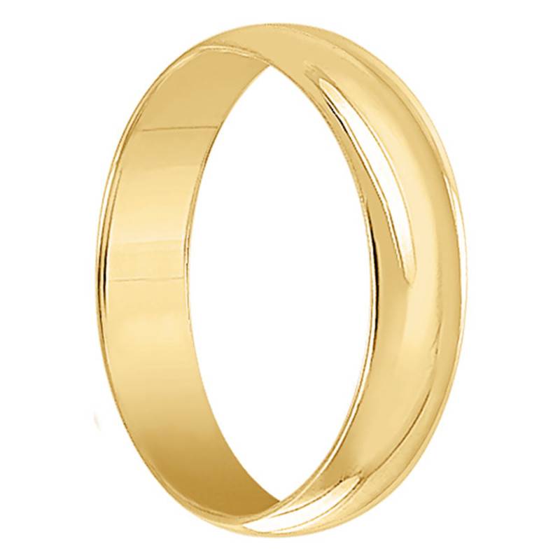 Standard Half-Round 750 Yellow Gold Wedding Ring, 5 mm Width - Ponce