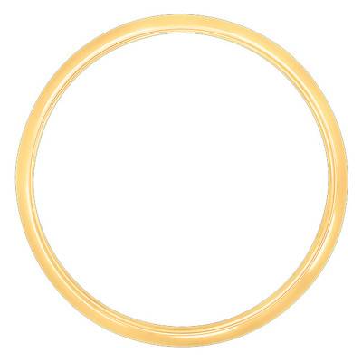 Alliance Demi-Jonc en Or Jaune 750, Largeur 4,50 mm - Ponce