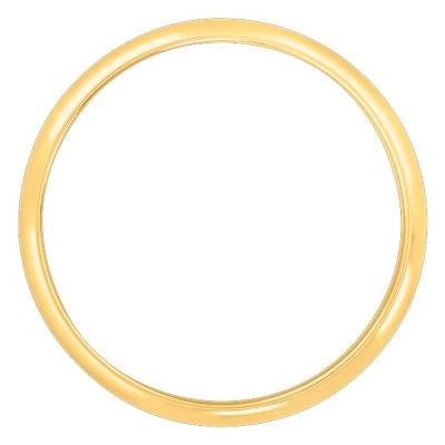 Standard Half-Round Yellow Gold Wedding Ring, 4 mm Width - Ponce