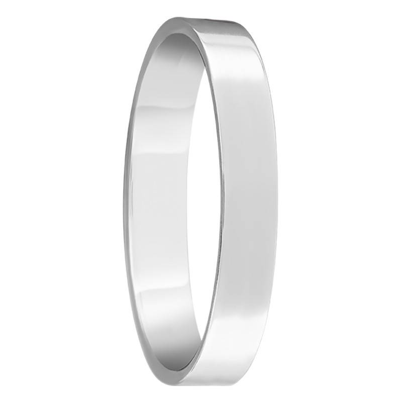 950 Platinum Comfort-Fit Ribbon Wedding Ring, 3.50 mm Width - Ponce