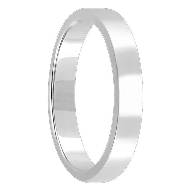 950 Platinum Comfort Band Wedding Ring, 4 mm Width - Ponce