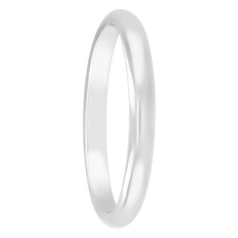 Platinum Parisian Comfort Plain Wedding Ring, Width 2.50 mm - Ponce