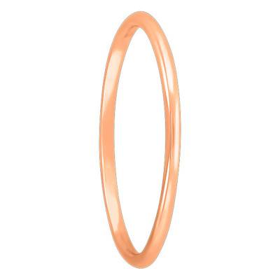 Alliance Jonc Rond en Or Rose 750, Largeur 1 mm - Ponce