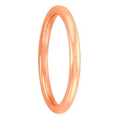 Alliance Jonc Rond en Or Rose 750, Largeur 2 mm - Ponce
