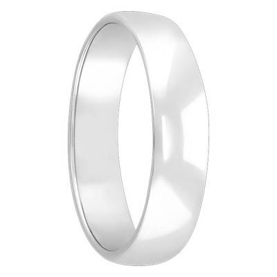 Alliance Jonc Parisien Prestige en Or Blanc 750, Largeur 4 mm - Ponce