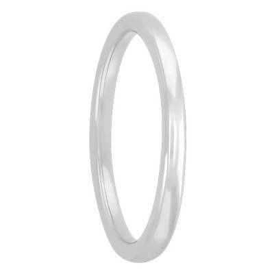 Alliance Jonc Parisien Prestige en Or Blanc 750, Largeur 2,50 mm - Ponce