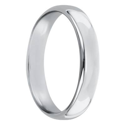 Alliance Jonc Parisien en Or Blanc 750, Largeur 4 mm - Ponce