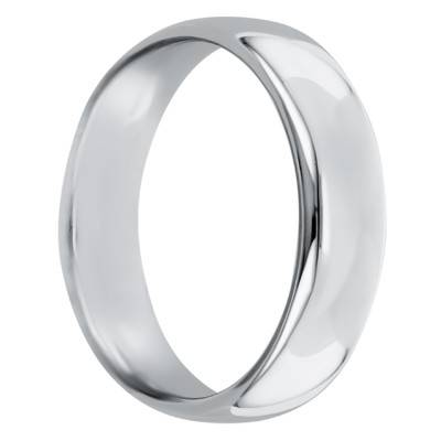 Alliance Jonc Parisien en Platine, Largeur 5 mm - Ponce