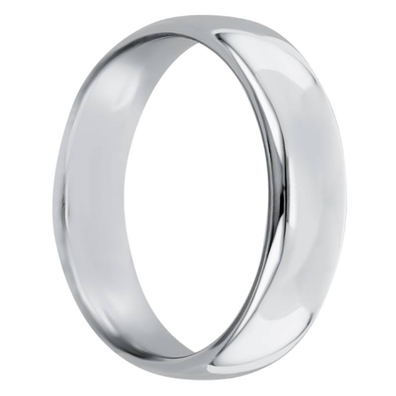 Platinum Parisien Comfort Plain Wedding Ring, Width 5 mm - Ponce
