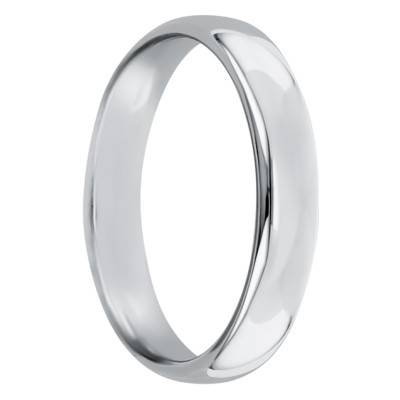 Alliance Jonc Parisien en Platine, Largeur 4 mm - Ponce