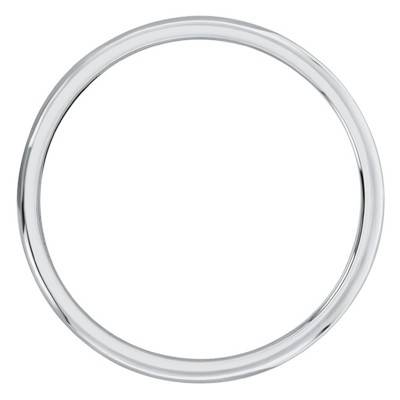Alliance Jonc Parisien en Platine, Largeur 3 mm - Ponce