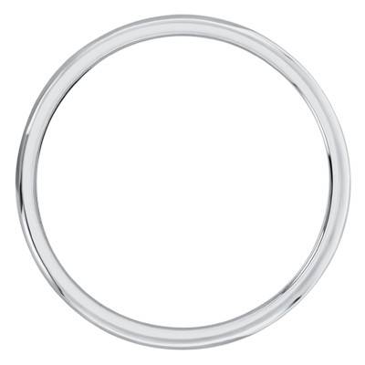 Alliance Jonc Parisien en Platine, Largeur 2,50 mm - Ponce