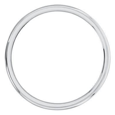 Alliance Jonc Parisien Confort Polie en Platine, Largeur 2 mm - Ponce