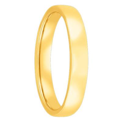 750/1000 Yellow Gold Half-Domed Comfort Wedding Ring, Width 3.5 mm - Ponce