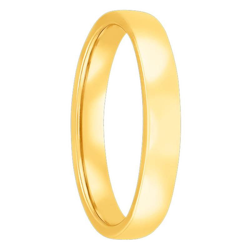 750/1000 Yellow Gold Half-Domed Comfort Wedding Ring, Width 3.5 mm - Ponce
