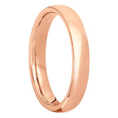Alliance Jonc Parisien Prestige en Or Rose 750, Largeur 3,5 mm - Ponce