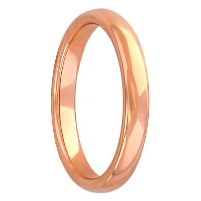 Alliance Jonc Parisien Prestige en Or Rose 750, Largeur 3 mm - Ponce