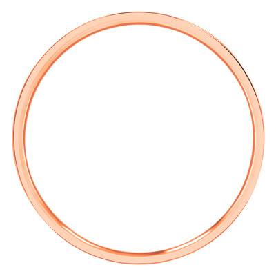 Alliance Ruban Allégée Helia en Or Rose 750, Largeur 1,5 mm - Ponce