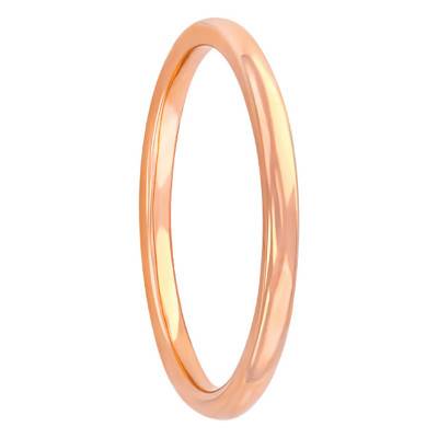 750/1000 Rose Gold Parisian Plain Prestige Wedding Ring, Width 2 mm - Ponce