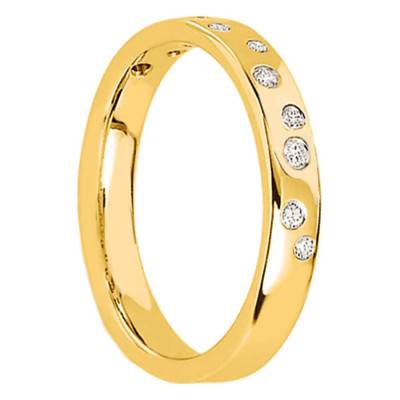 Alliance Stellaire en Or Jaune & Diamants 0,16 ct - Ponce