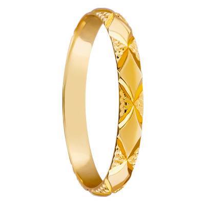 Yellow 750/1000 Gold Half-Dome Standard Argeles Wedding Ring, Width 2.5 mm - Ponce