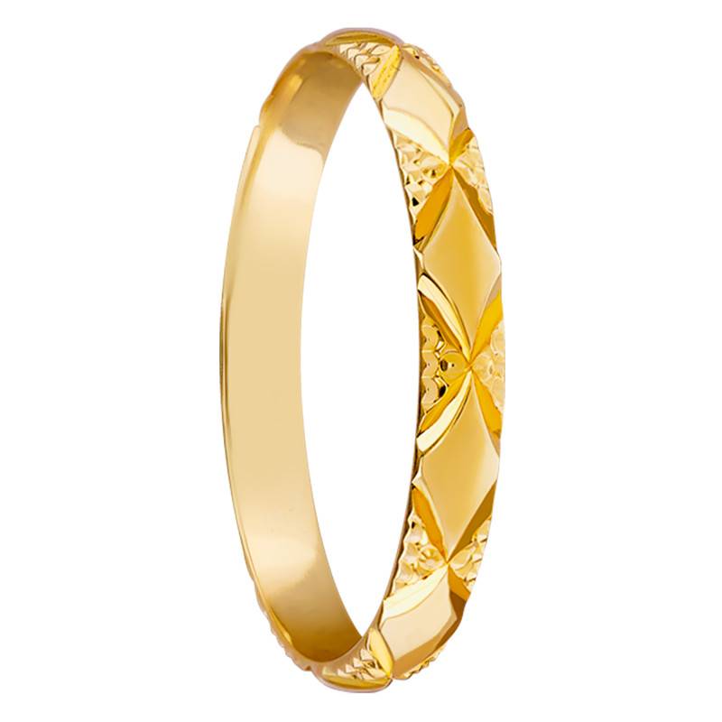 Yellow 750/1000 Gold Half-Dome Standard Argeles Wedding Ring, Width 2.5 mm - Ponce