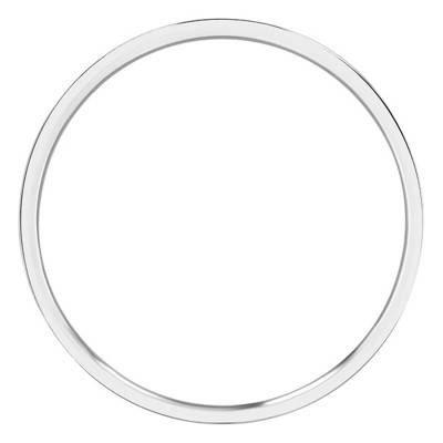 Alliance Ruban Standard Mate en Or Blanc 750, Largeur 3,50 mm - Ponce