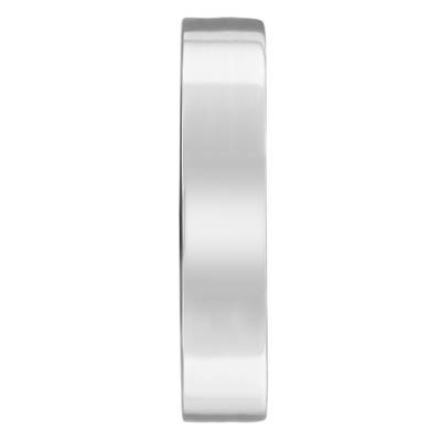 Alliance Ruban Confort Brillante en Or Blanc 750, Largeur 4 mm - Ponce