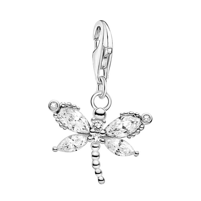 925 Silver & White Cubic Zirconia As We Visit Dragonfly Charm Pendant - 1872-051-14 - Thomas Sabo