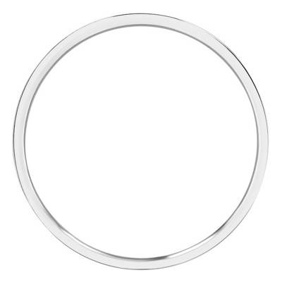 Alliance Ruban Confort Satinée en Or Blanc 750, Largeur de 5 mm - Ponce