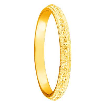 Diamanteka Semi-Domed Standard 750 Yellow Gold Wedding Ring, Width 3.50 mm - Ponce