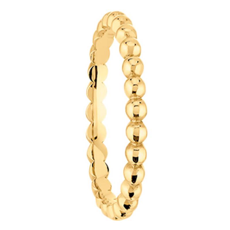 Elda Beaded Standard 750/1000 Yellow Gold Wedding Ring, Width 2.00 mm - Ponce