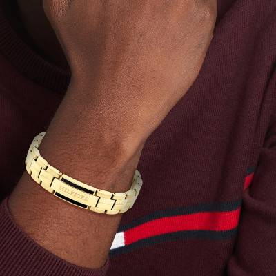Gold-Tone Stainless Steel Parker Bracelet, Adjustable Length 19cm - 2790601 - Tommy Hilfiger