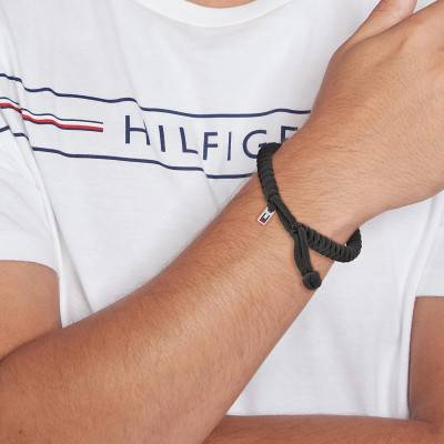 Bracelet Axel en Nylon Noir, Longueur 19 cm Ajustable - 2790593 - Tommy Hilfiger