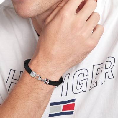 Braided Silicone Bracelet, 19 cm Length - 2790553 - Tommy Hilfiger
