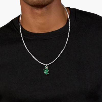 Arthor Crocodile Stainless Steel Necklace, 55 cm Length - 2040228 - Lacoste
