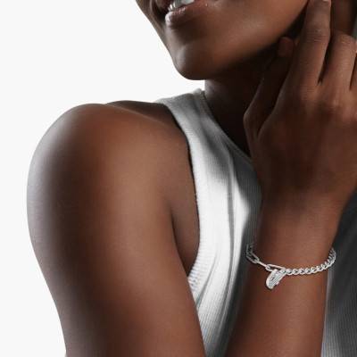 Steel Crocodile Bracelet, Length 19 cm - 2040146 - Lacoste