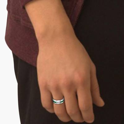 Bague Lacoste Baseline en Acier 2040083G - Lacoste
