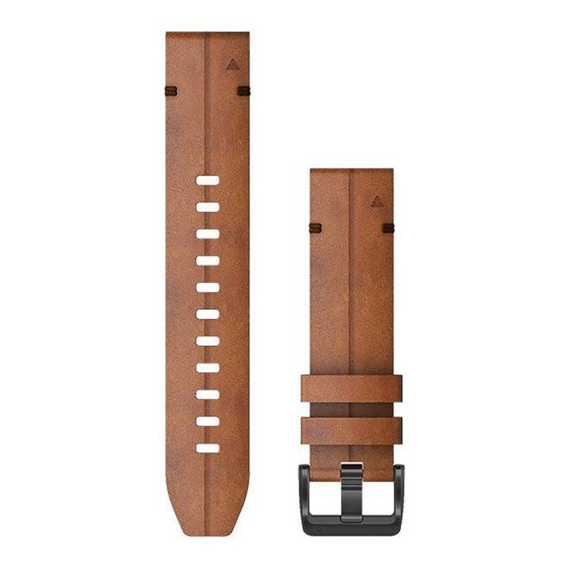 QuickFit Brown Leather Strap - Garmin