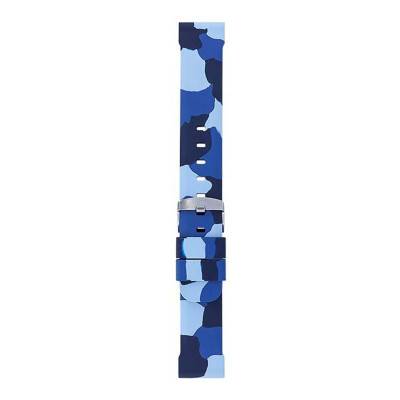 Bracelet de montre Bonetto 317 Caoutchouc Camouflage Blue 22 mm - Bonetto Cinturini