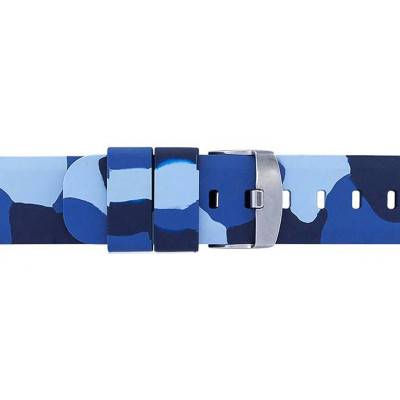 Bracelet de montre Bonetto 317 Caoutchouc Camouflage Blue 22 mm - Bonetto Cinturini