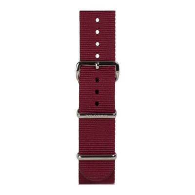 Bracelet Nato 20mm Bordeaux, Longueur 245 mm, boucle acier - Briston