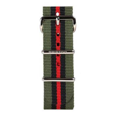 Khaki/Black/Red NATO Strap 245 mm - Briston